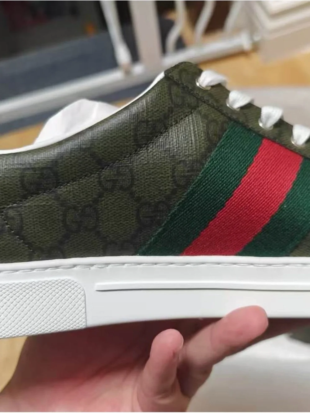 Men Gucci Ace GG Supreme Sneakers